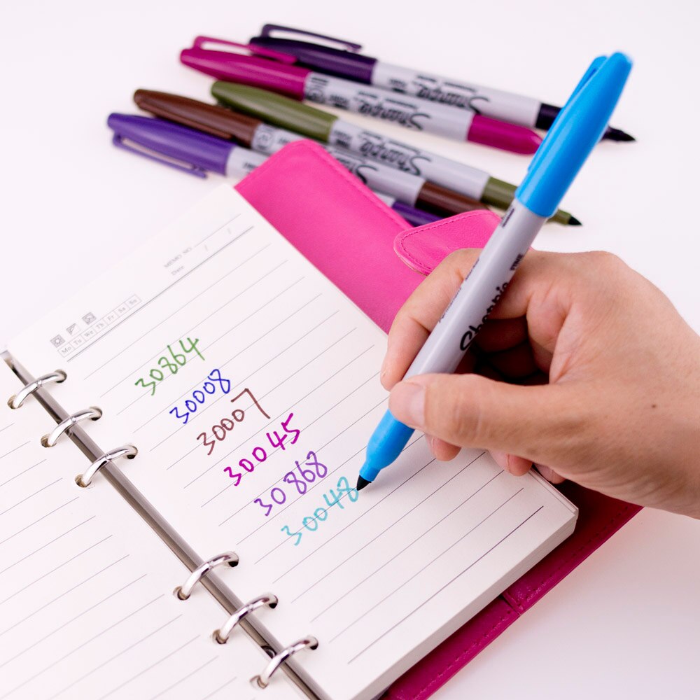 6pcs Set American Sanford Sharpie Permanent Markers Sharpie Fine Point Colour Marker Pen Art Supplies